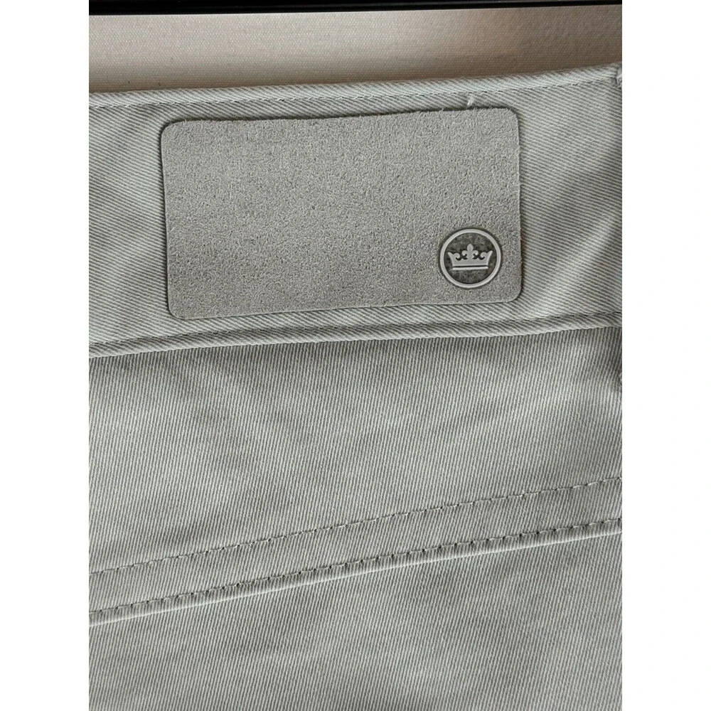 Peter Millar Mens Pants Gray Chino Straight Crown Performance Golf Size 42x32 - Picture 10 of 12